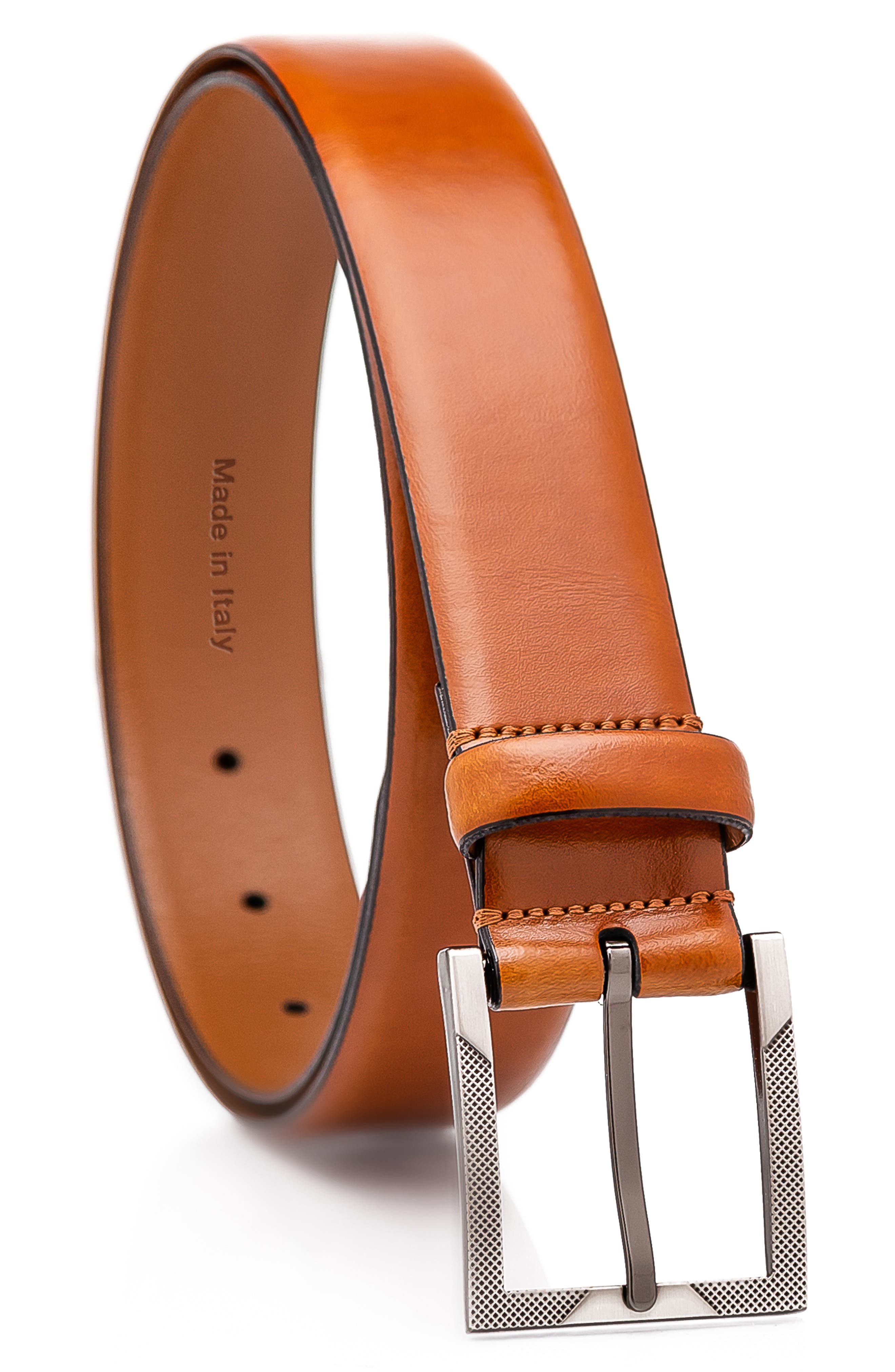 MADE IN ITALY Solid Leather Belt