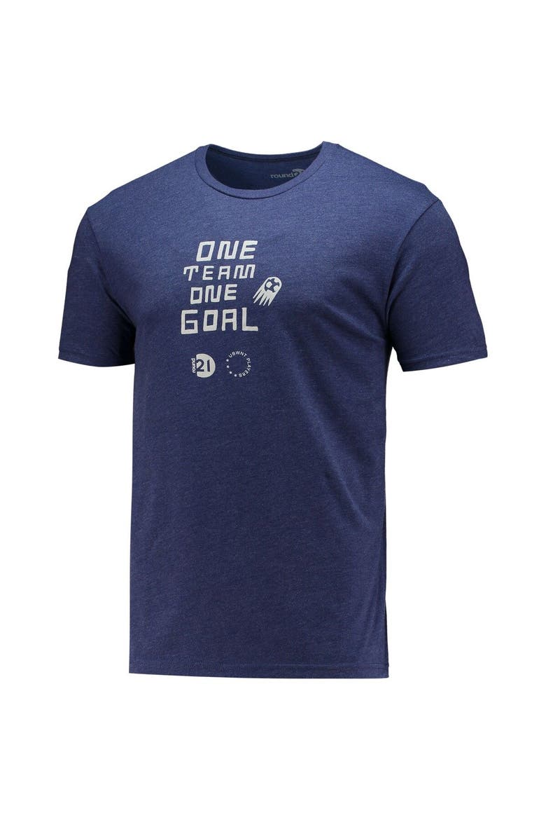 Men's round21 Megan Rapinoe Navy USWNT One Team One Goal T-Shirt, Alternate, color, Navy