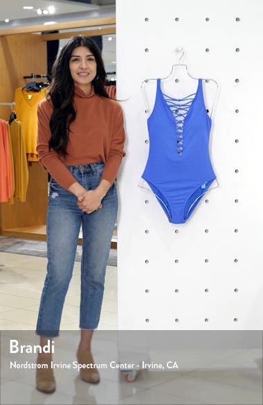 Let's Get Knotty Lace Down Premium One-Piece Swimsuit main image 1