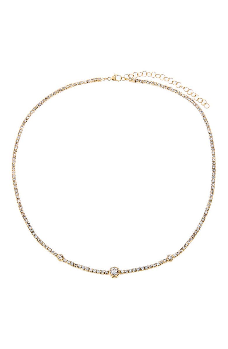 BY ADINA EDEN Diamond Graduated Bezel Tennis Choker 14K, Alternate, color, 