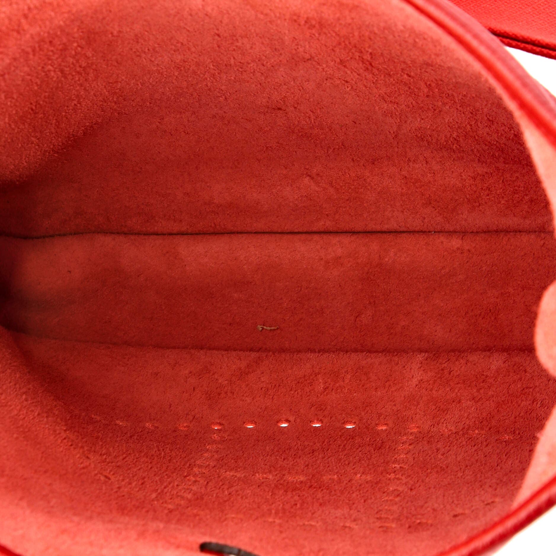 Pre-Owned Hermes Evelyne Bag Gen III Clemence PM, Alternate, color, Rouge Vif