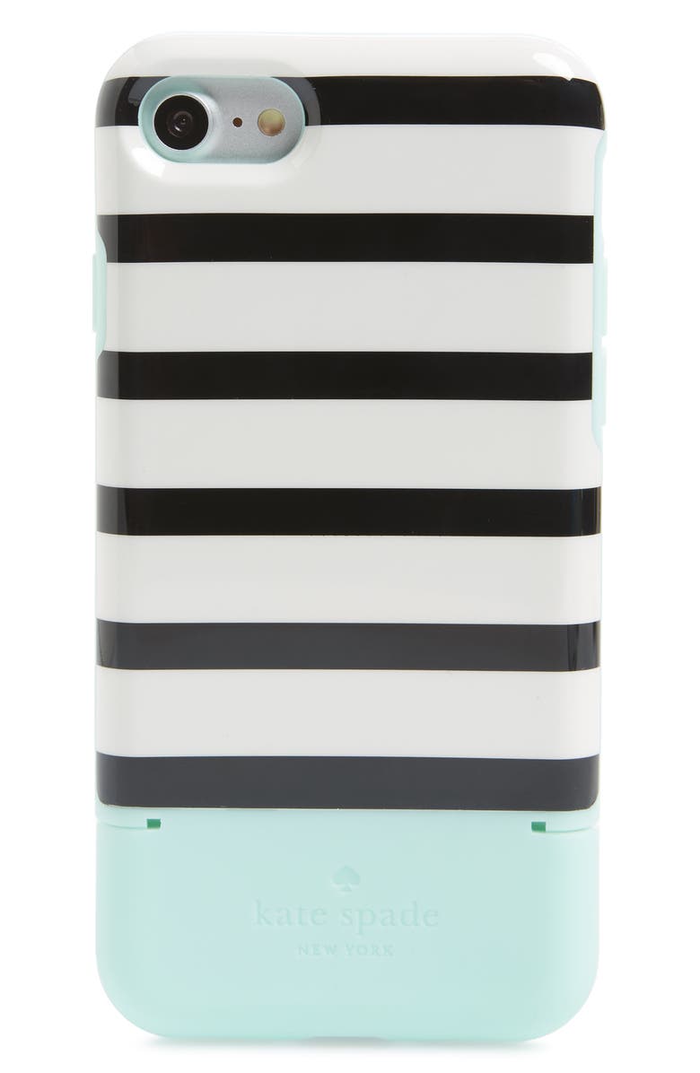Kate Spade New York stripe credit card iPhone 7/8 & 7/8 Plus case, Main, color,