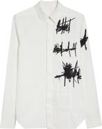Rick Owens Rev Embroidered Button-Up Shirt