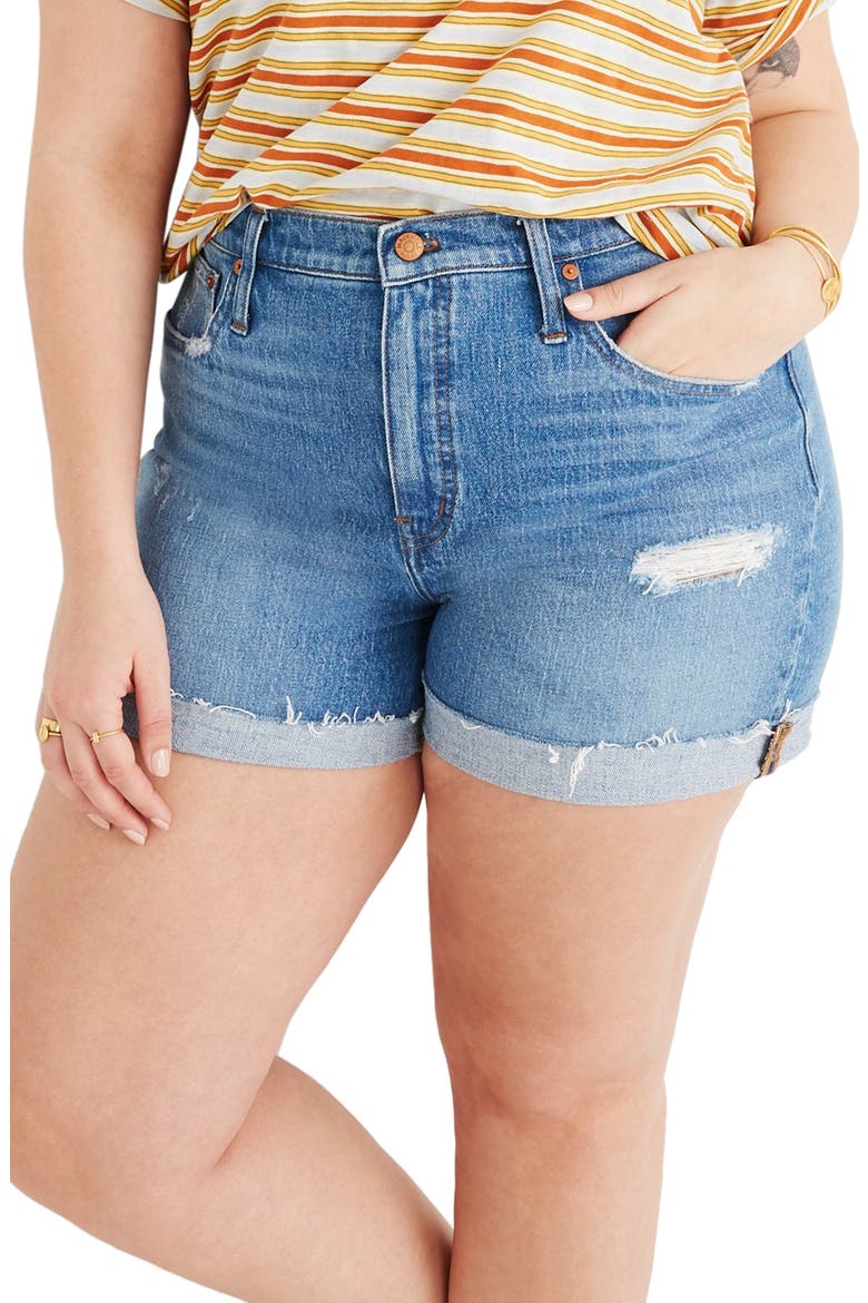 High Waist Cutoff Denim Shorts, Alternate, color, JORDIE WASH