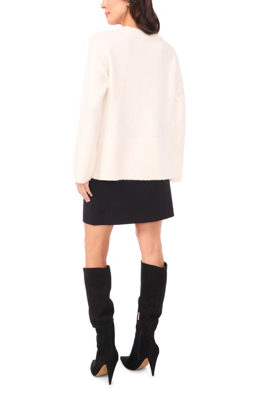 Vince Camuto High-low V-neck Sweater In Neutral
