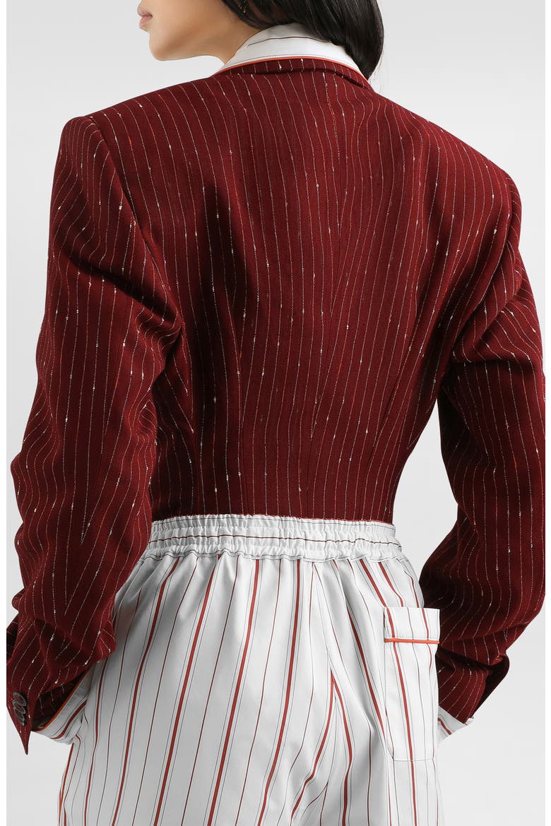 Taormina Pinstripe Jacket, Alternate, color, S8053 STRIPED - DARK RED