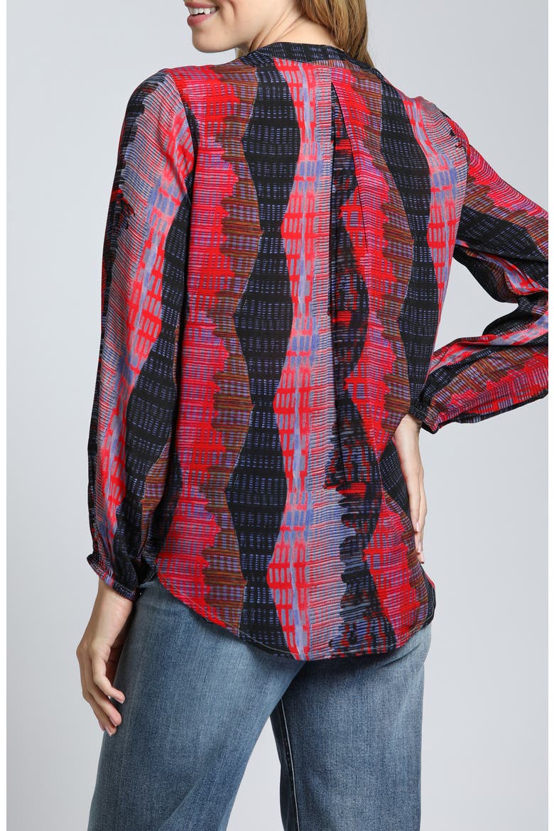 Printed Top, Alternate, color, RED MULTI