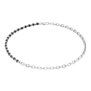 COEUR DE LION Necklace Cubes Fusion Link Chain Black