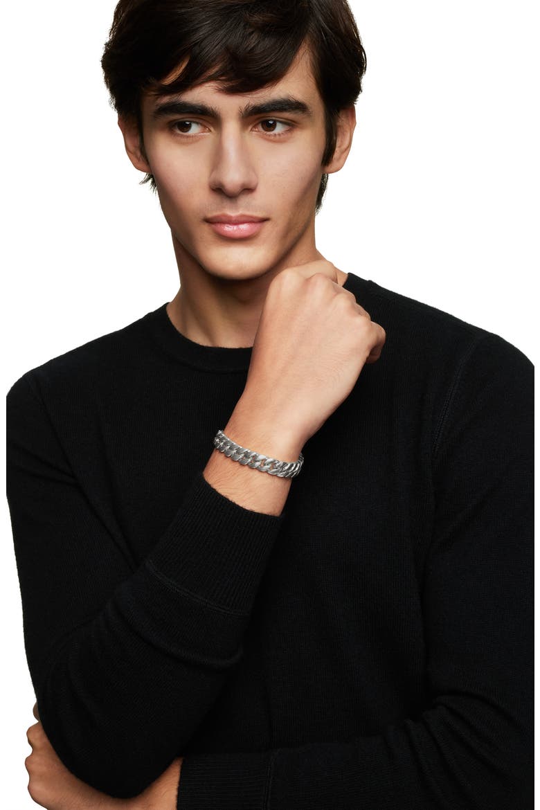 Curb Chain Bracelet, 11.5mm, Alternate, color, SILVER