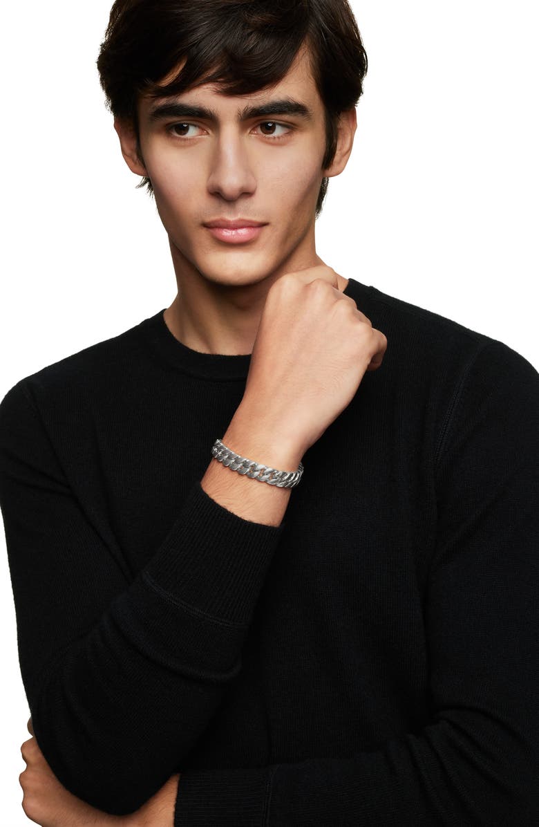 David Yurman Curb Chain Bracelet, 11.5mm, Alternate, color, Silver