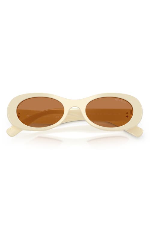 Miu Miu 50mm Oval Sunglasses In Neutral