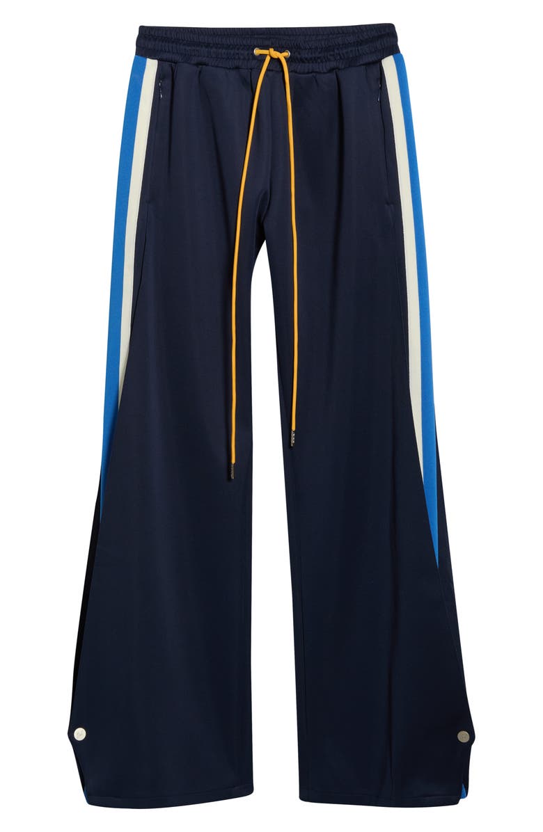 DIET STARTS MONDAY Stripe Side Snap Sweatpants, Alternate, color, Navy/Blue