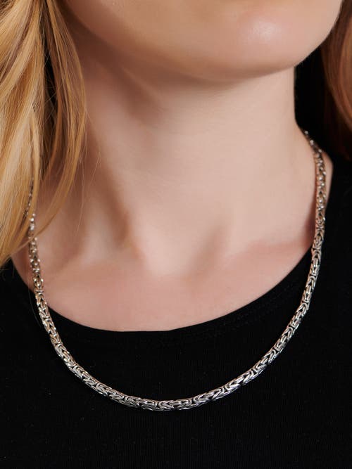 Devata Borobudur Round 4mm Chain Necklace In Metallic