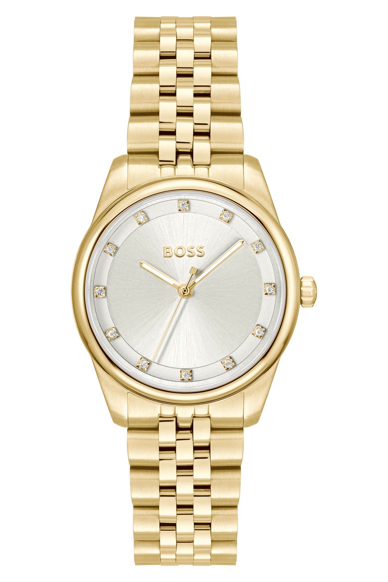 Graceful Precious Bracelet Watch, 32mm, Main, color, SILVER