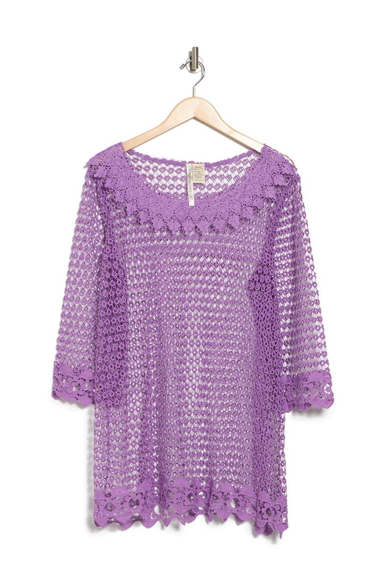 Forgotten Grace Crochet Tunic Blouse, Alternate, color,