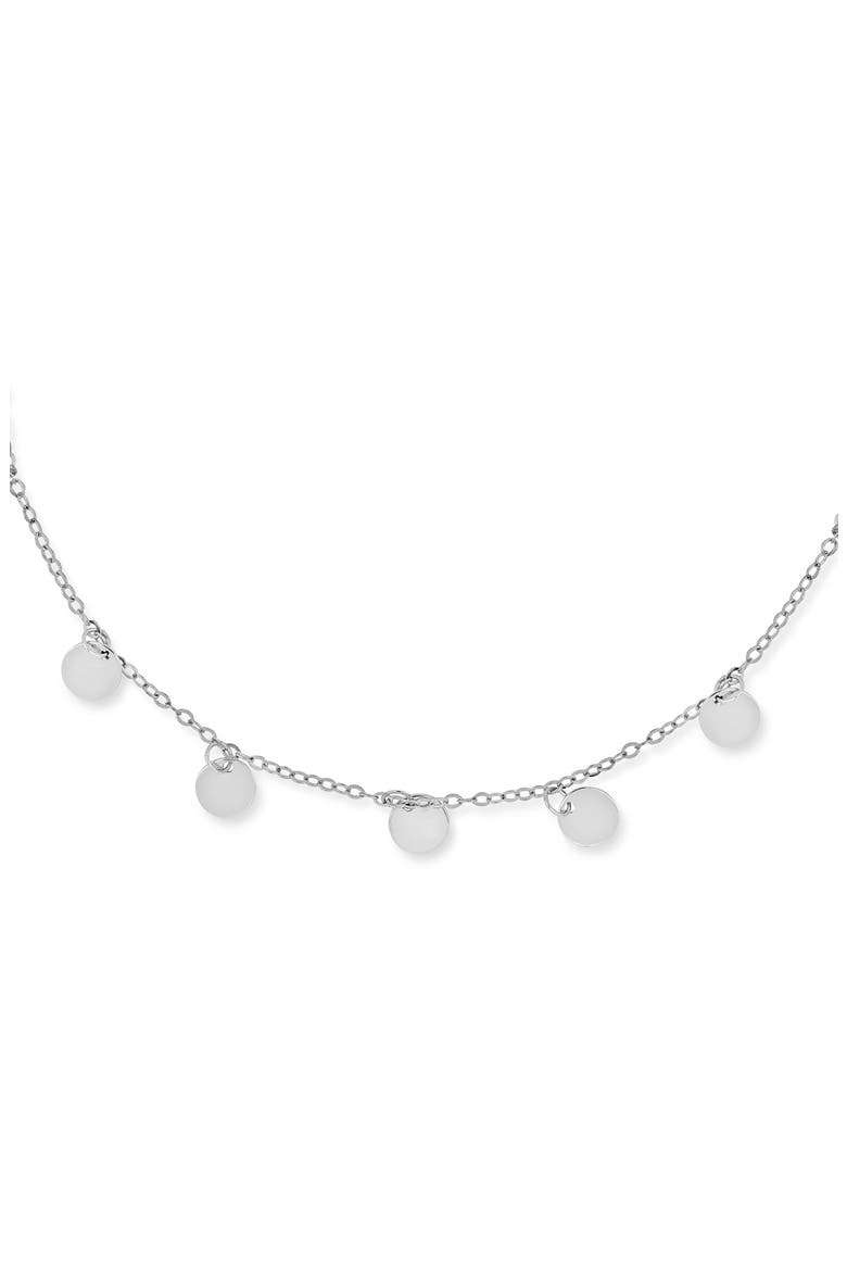 14K Gold Fringe Disc Chain Bracelet (Online Trunk Show), Alternate, color, 14K WHITE GOLD