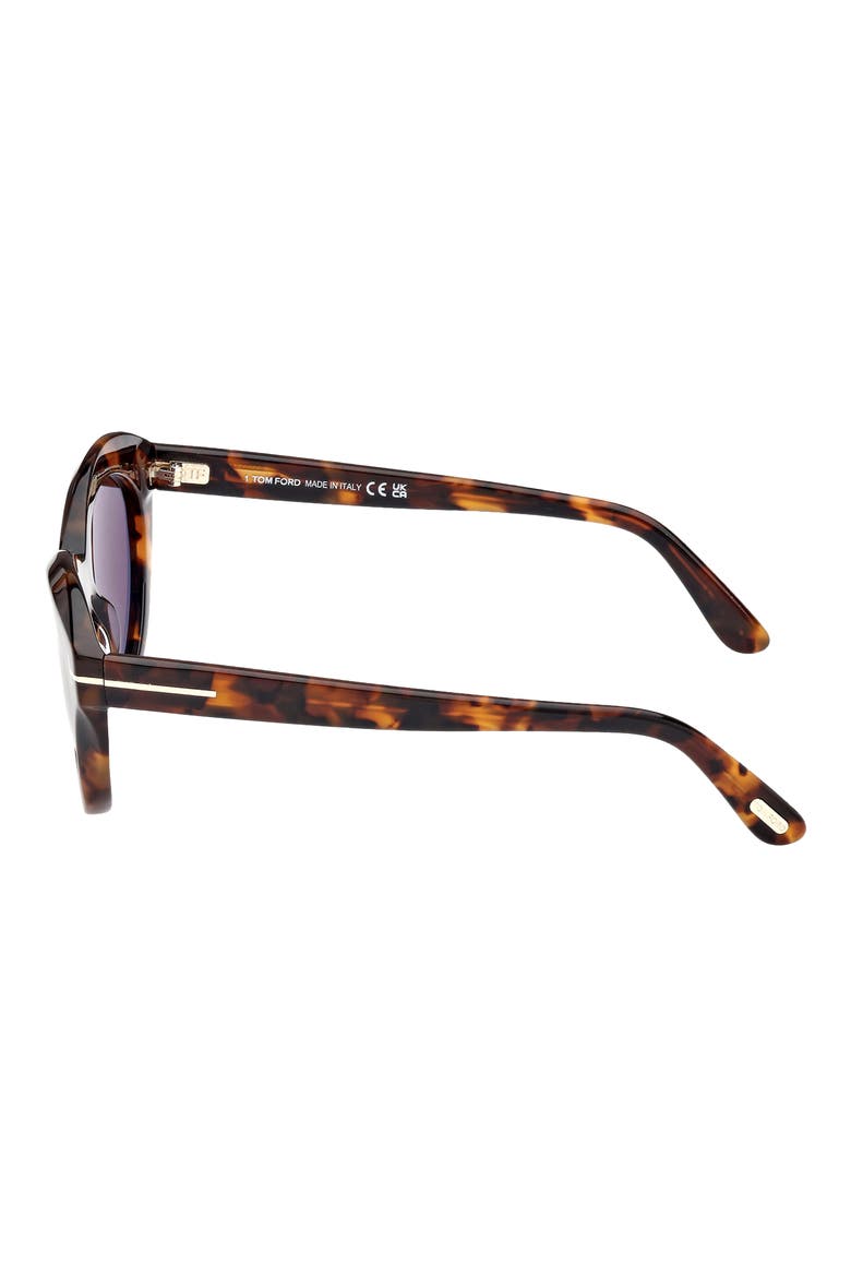 Toni 55mm Oval Sunglasses, Alternate, color, DARK HAVANA / BROWN