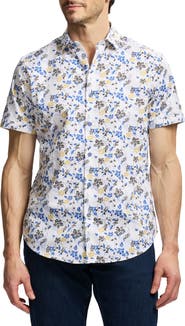 Robert Graham Alvie Short Sleeve Cotton Button-Up Shirt