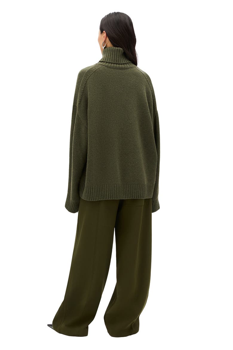 Oversized Luxe Turtleneck, Alternate, color, Moss