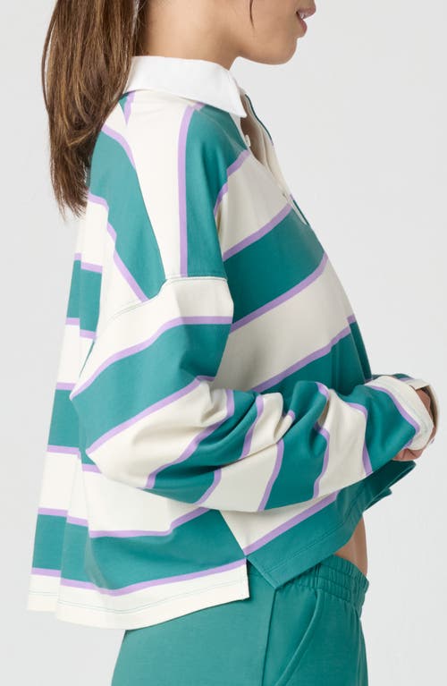 Florence By Mills Crop Rugby Shirt In Blue