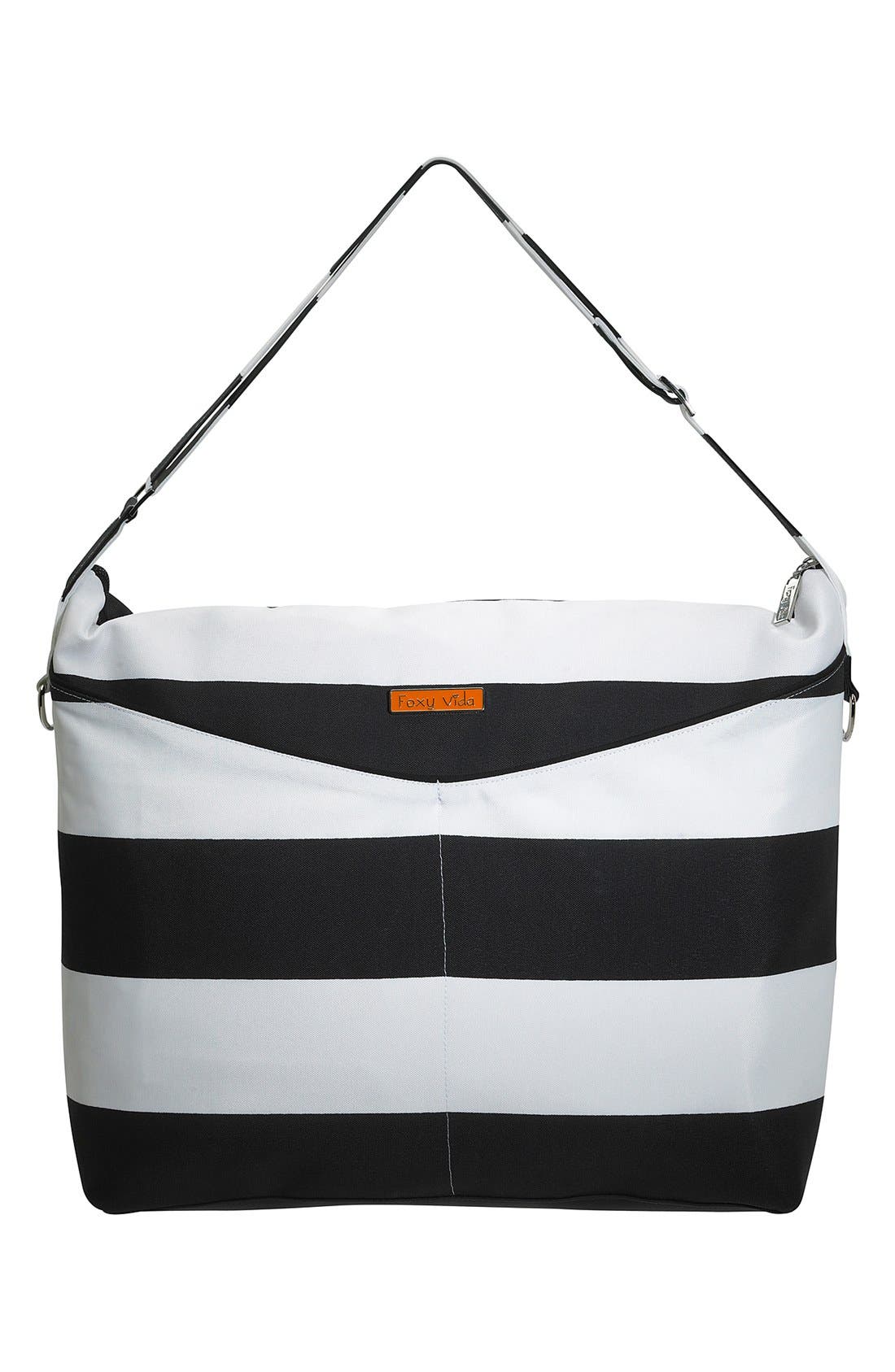 Foxy Vida 'Privé' Diaper Bag, Main, color, 