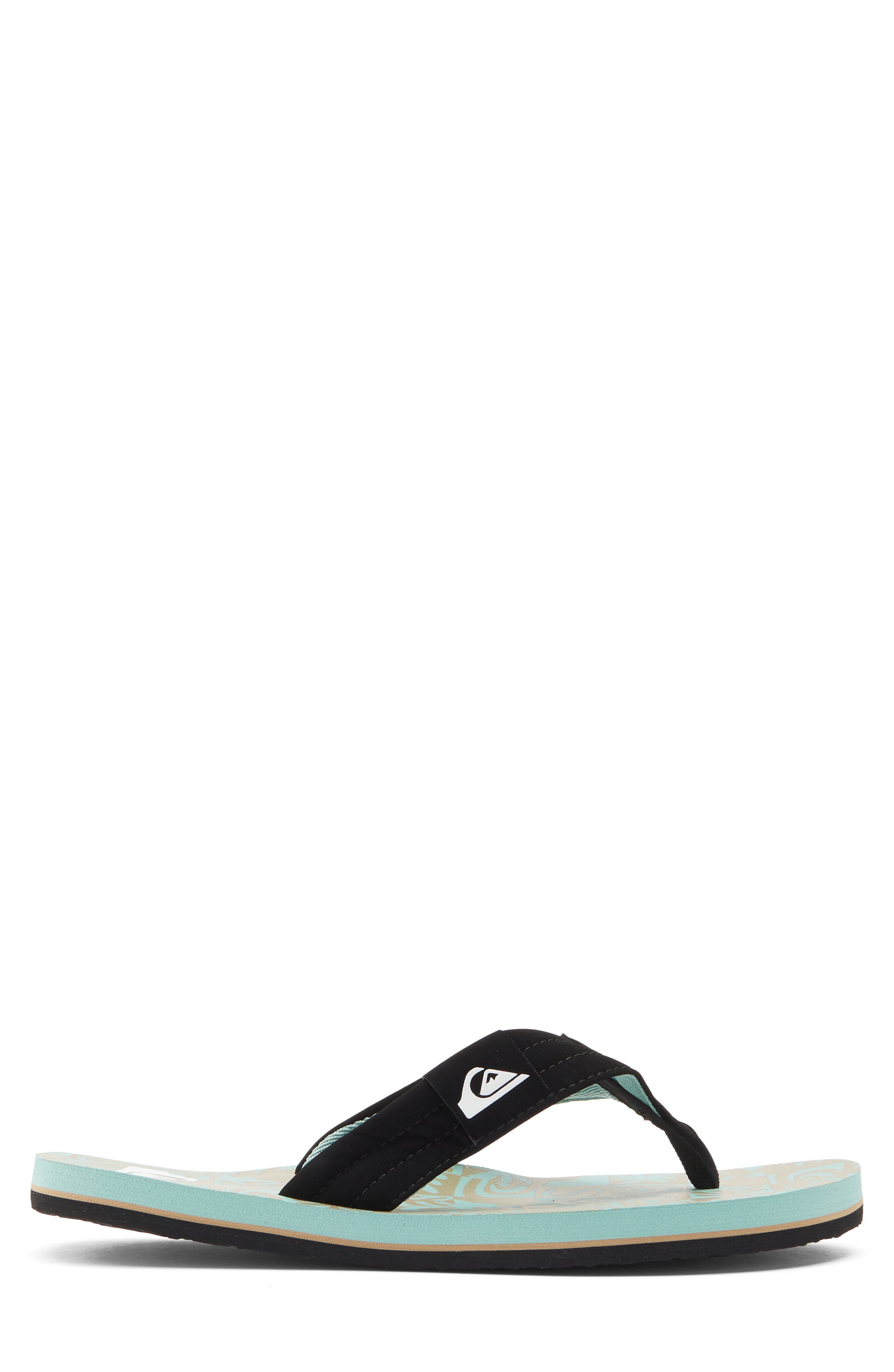 Moncata Layback Flip Flop, Alternate, color, BLACK/ DARK GREEN/ DARK BROWN