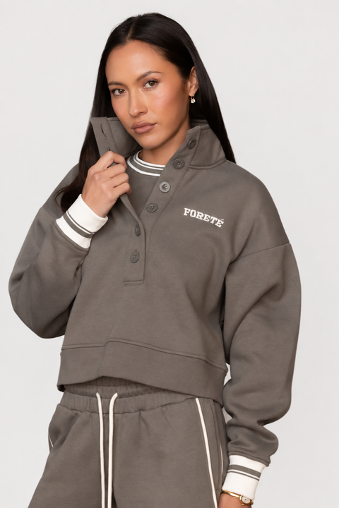Varsity Funnel Neck Sweatshirt