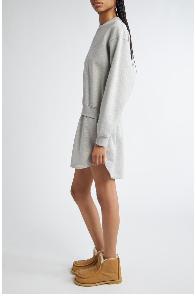 Layered Cotton Sweatshirt Dress, Alternate, color, LIGHT GREY MELANGE