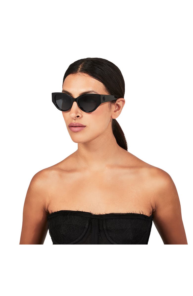 Kurt Geiger London Shoreditch 53mm Gradient Round Sunglasses, Alternate, color, Black/ Gray