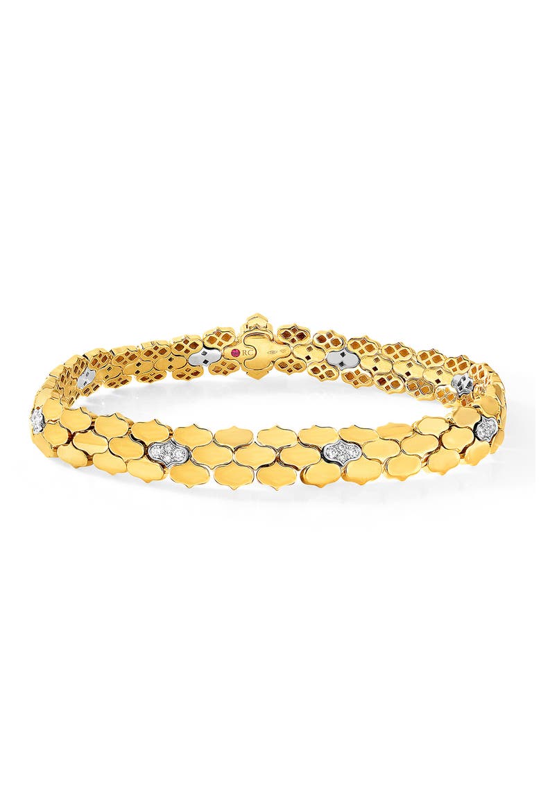 Cobra Diamond Bracelet, Main, color, YELLOW GOLD