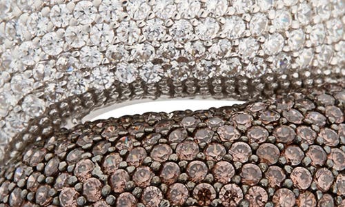 Suzy Levian Pavé Cubic Zirconia Ring In Brown