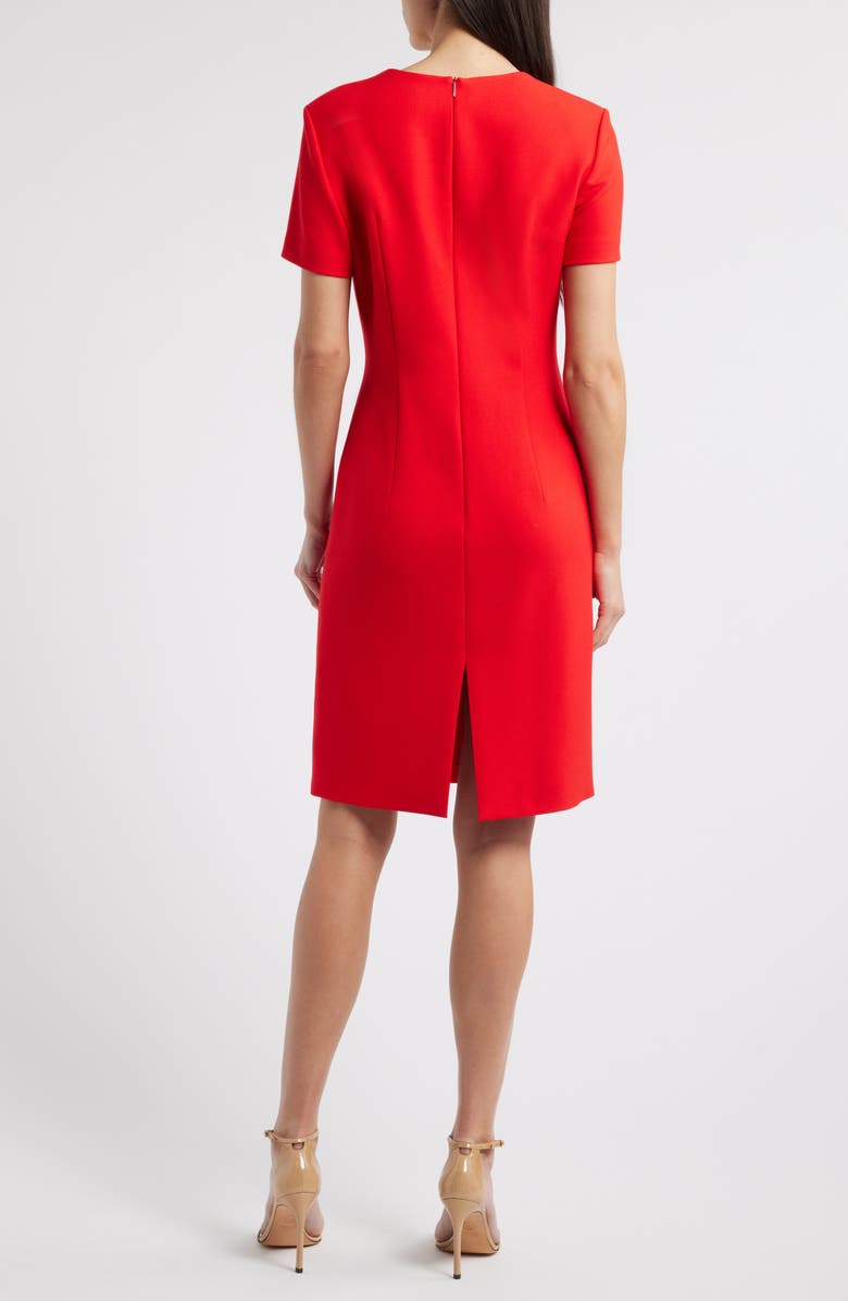 BOSS Domingana Sheath Midi Dress, Alternate, color, Goji Berry