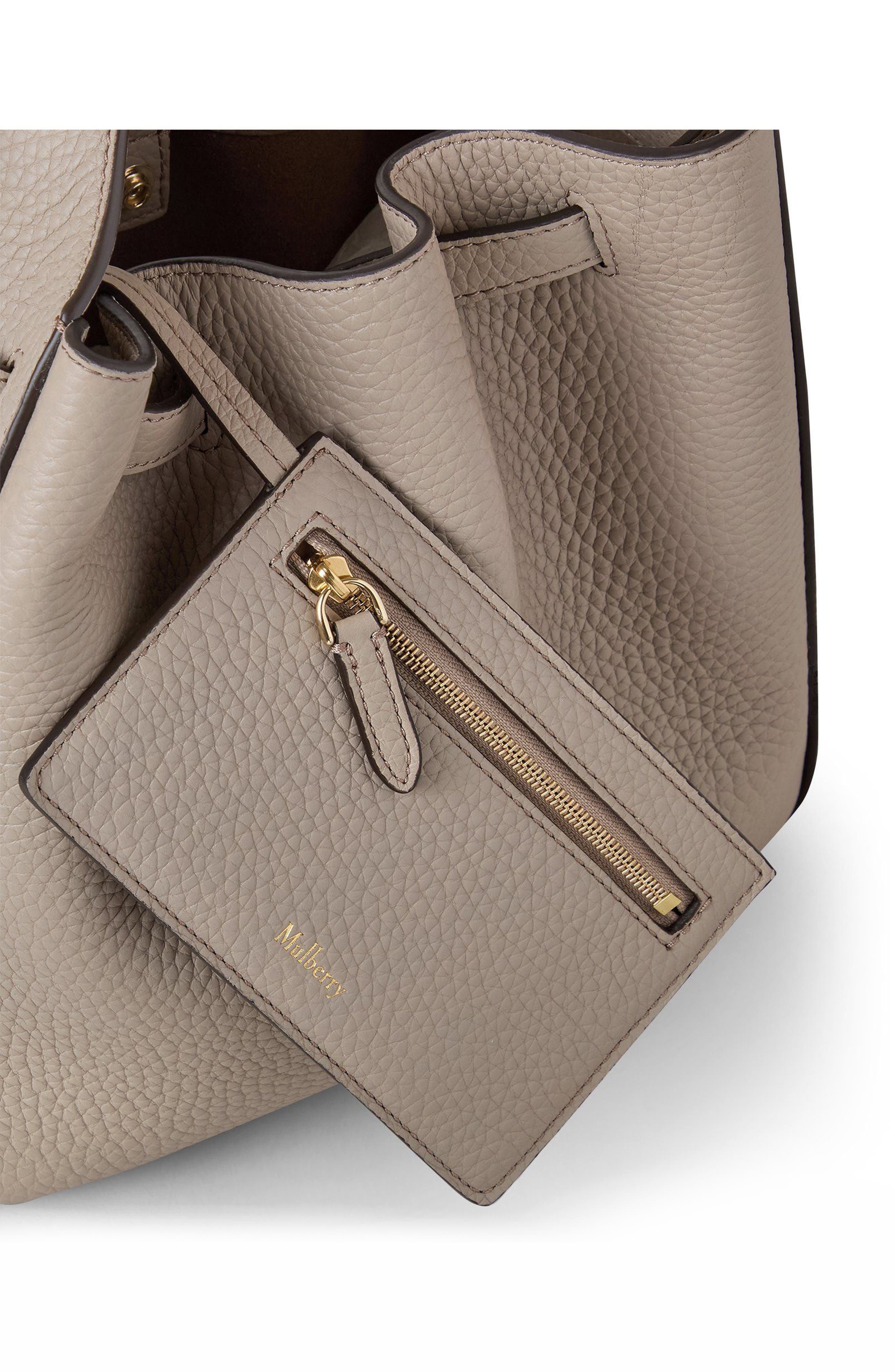 Mulberry Small Lyra Leather Bucket Bag, Alternate, color, 