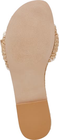 【Steve Madden】 ★大人気★ Merla Natural Raffia KEELY Natural Raffia Women's Studded Slides – Steve Madden