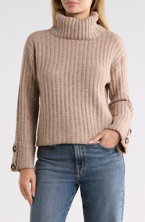 Chunky Rib Turtleneck Sweater