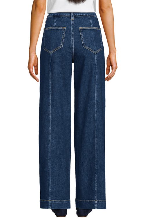 LANDS' END LANDS' END SOFT DENIM HIGH RISE WIDE LEG UTILITY JEANS
