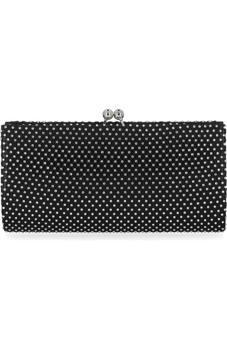 Jessica McClintock Jean Crystal Embellished Clutch, Alternate, color, Black