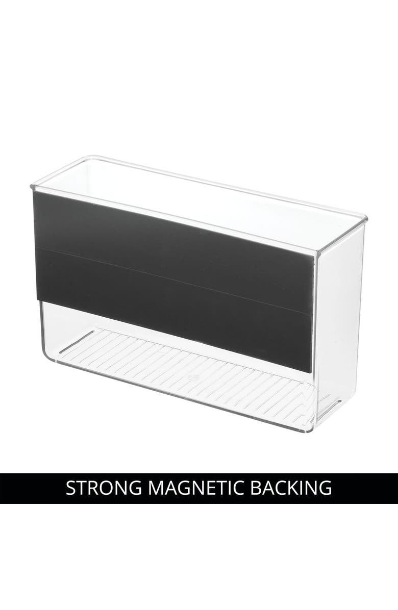 iDesign Magnetic Organizer Bins for Laundry Room - Set of 4 - Clear, Alternate, color, Clear/Marshmallow