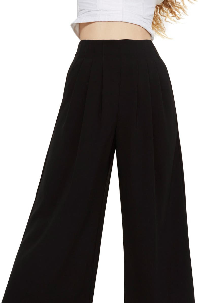 Topshop Ivy Crop Wide Leg Trousers, Main, color,