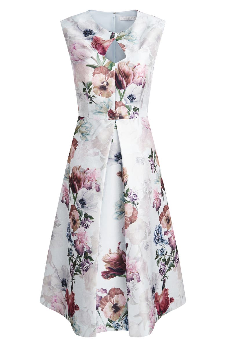 Kay Unger Rue Fit & Flare Midi Dress, Alternate, color, 