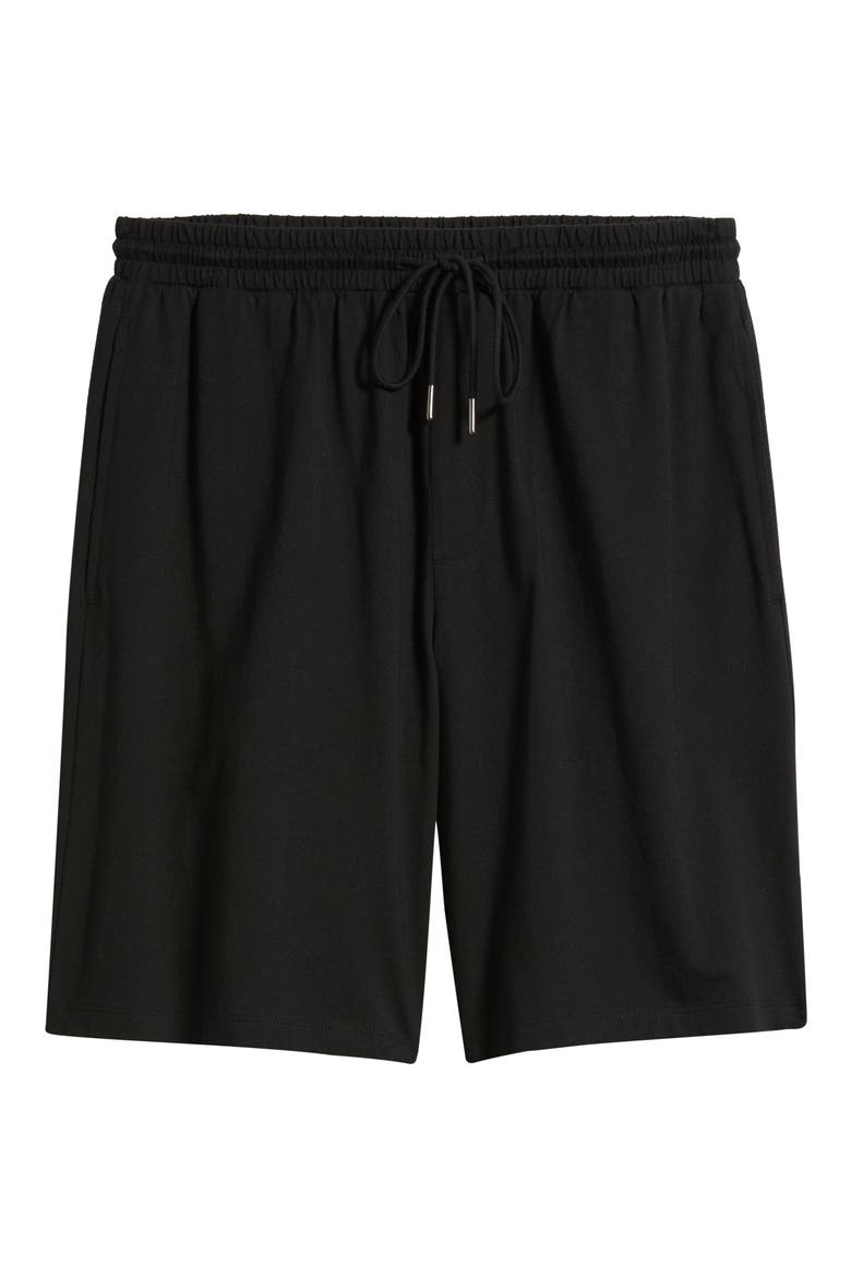 Cotton & Tencel® Modal Lounge Shorts, Alternate, color, BLACK
