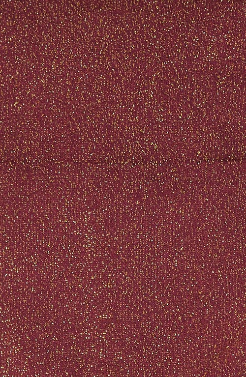 Nordstrom Allover Sparkle Metallic Quarter Socks In Burgundy