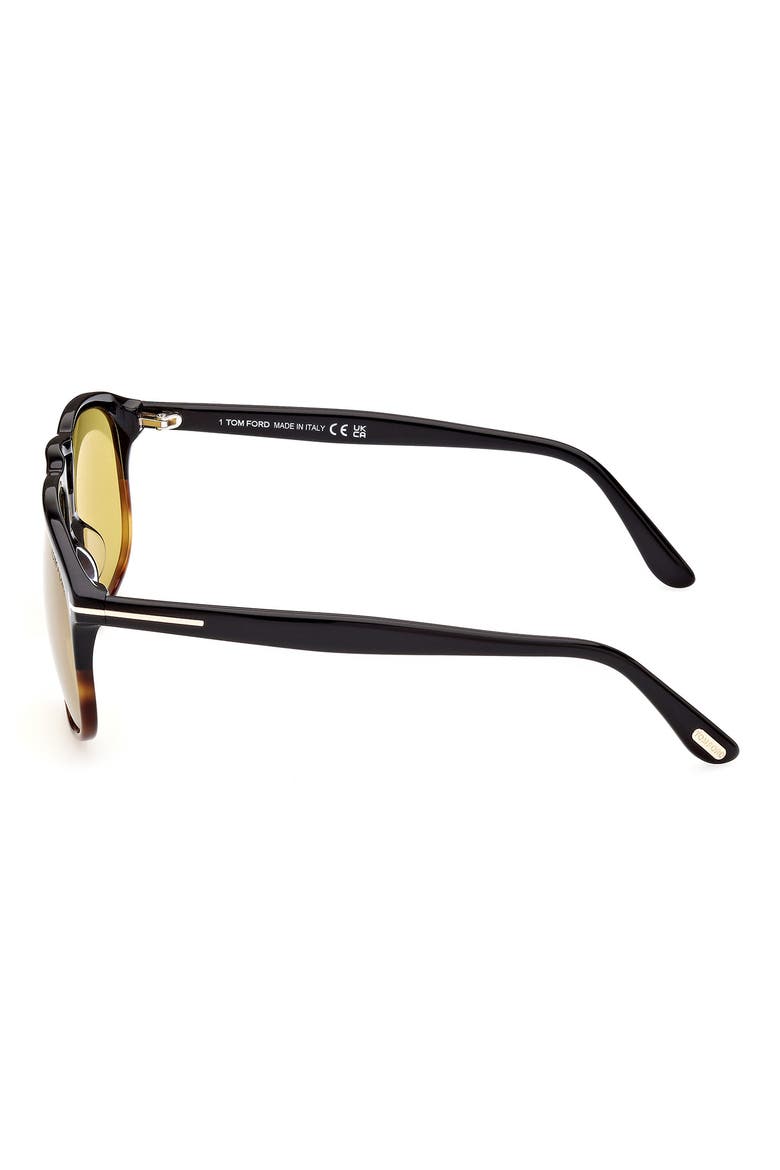 58mm Navigator Sunglasses, Alternate, color, BLACK / BROWN