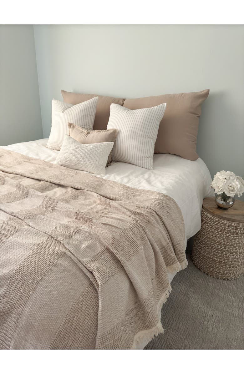 Anaya Umbra Waffle Bed Blanket, Alternate, color,