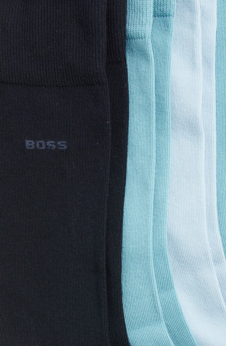 BOSS Assorted 5-Pack Crew Socks, Alternate, color, Blue Multi