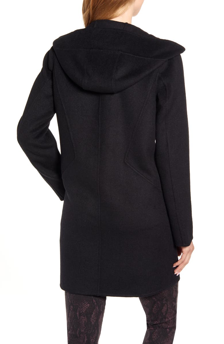 Kenneth Cole New York Wool Blend Hooded Duffle Coat, Alternate, color,