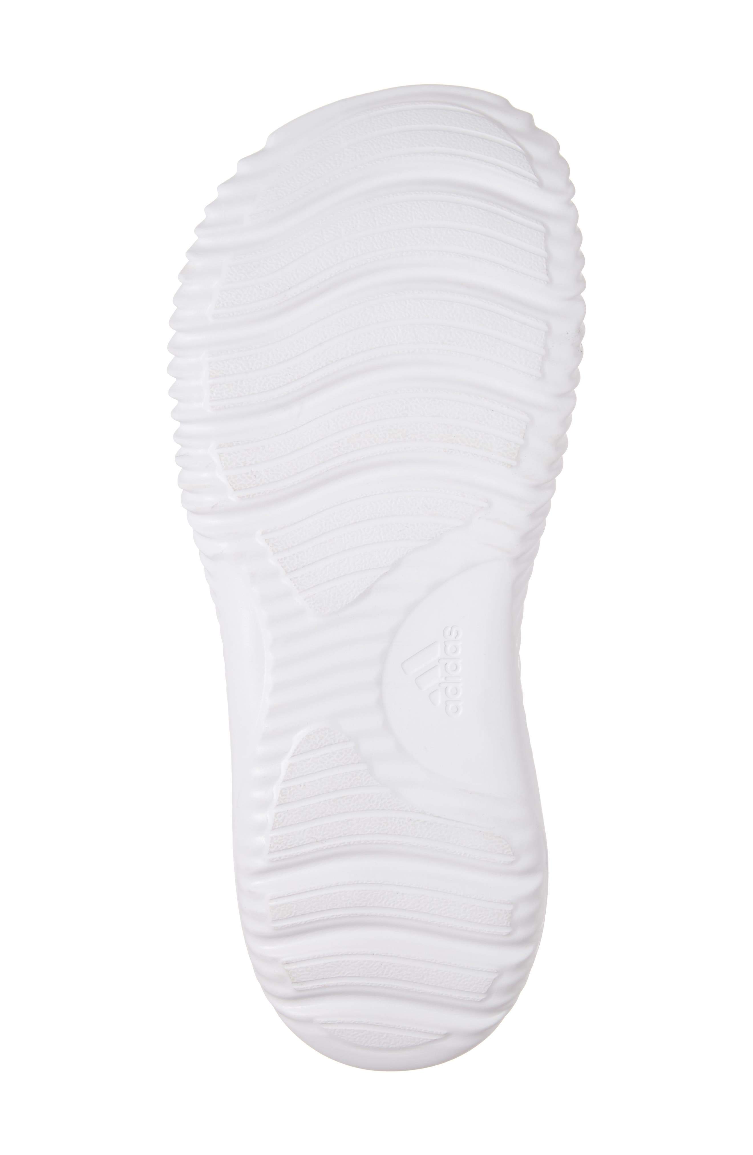 AlphaBounce Slide Sandal, Alternate, color, WHITE/CORE BLACK/WHITE