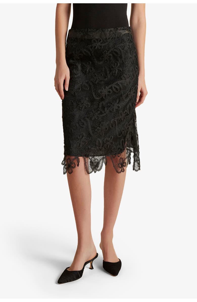 Marina Moscone Lace Tubino, Alternate, color, Black