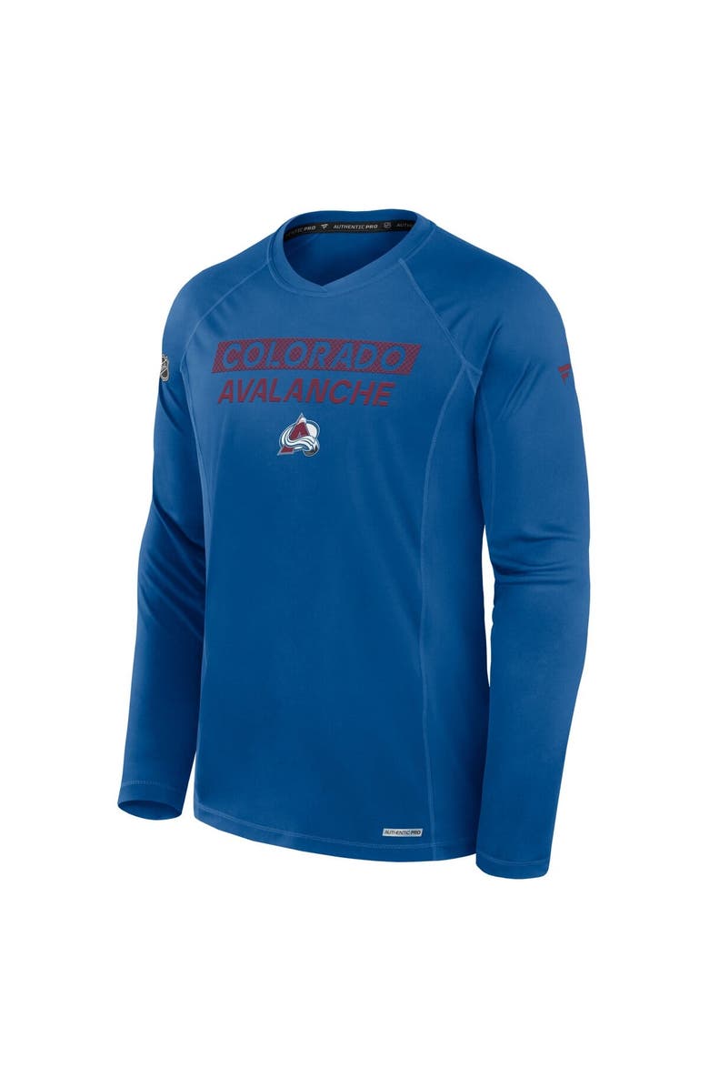 FANATICS Men's Fanatics Blue Colorado Avalanche Authentic Pro Rink Tech Long Sleeve T-Shirt, Alternate, color, Blue