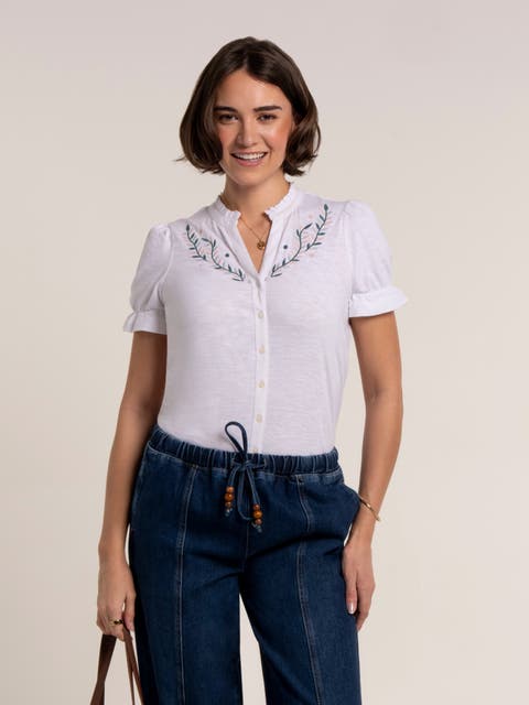 Isadora Embroidery Detail Blouse